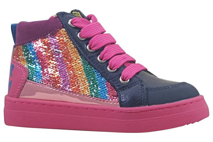 Agatha Betty Rainbow 231941A Navy Multi Girls Boots