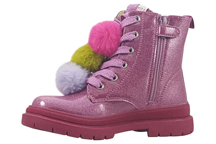 Agatha Mati 241961B Pink Glitter Girls Boots