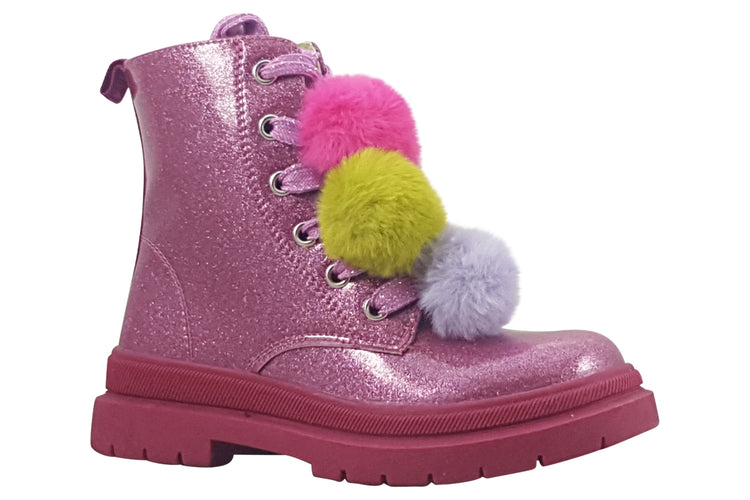 Agatha Mati 241961B Pink Glitter Girls Boots