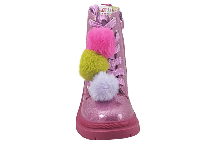 Agatha Mati 241961B Pink Glitter Girls Boots
