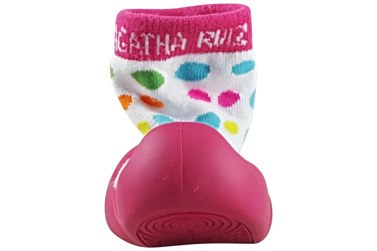 Agatha Socks 241912A White/Multi Girls Slippers