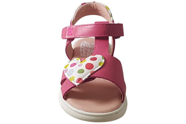 Agatha Spotty Heart Sdl 262961A Fuchsia Girls Sandals
