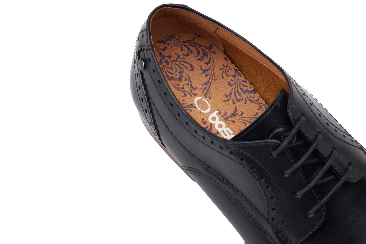 Base London Barbera Waxy Black Mens Shoes