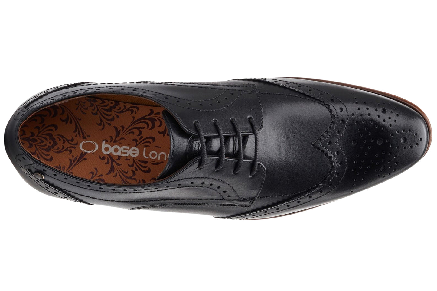 Base London Barbera Waxy Black Mens Shoes