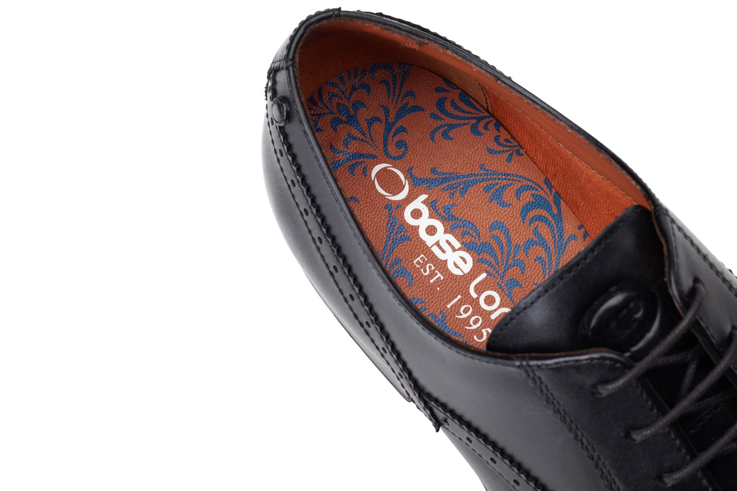 Base London Bell Waxy Black Mens Shoes