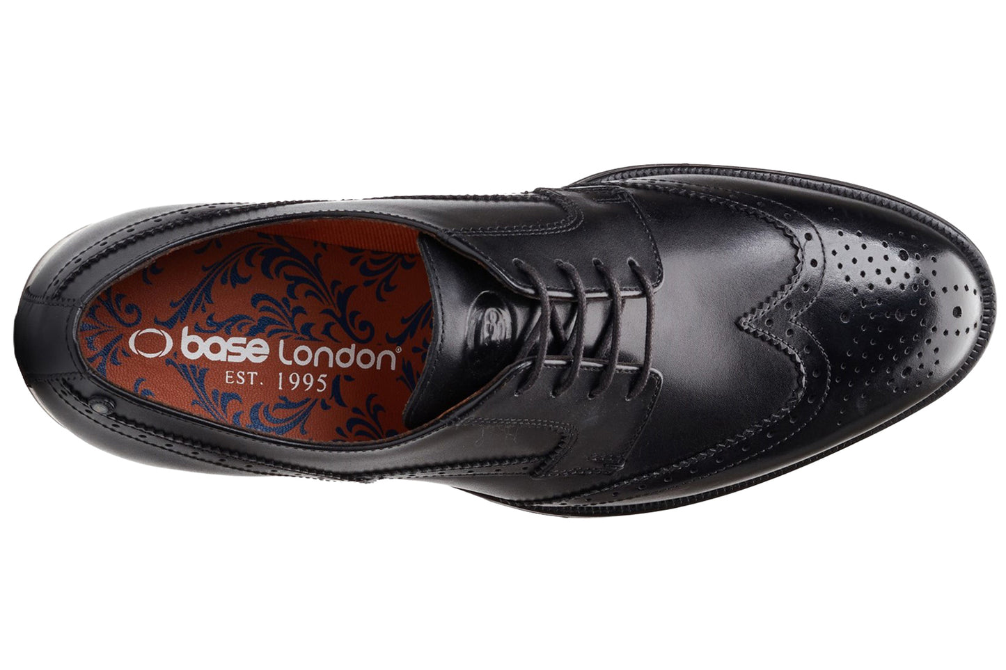 Base London Bell Waxy Black Mens Shoes