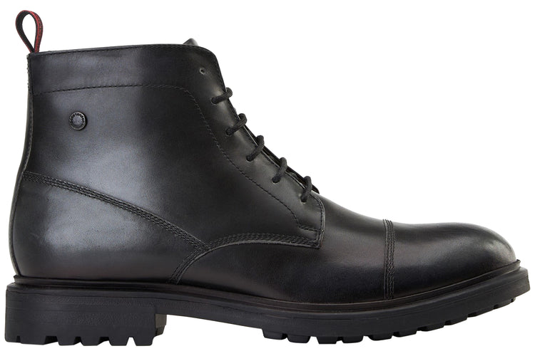 Base London Boulton Waxy Black Mens Boots