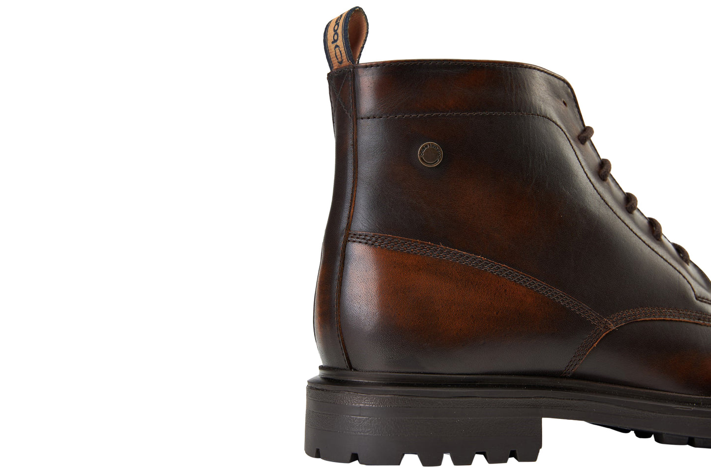 Base London Boulton Rub Off Brown Mens Boots