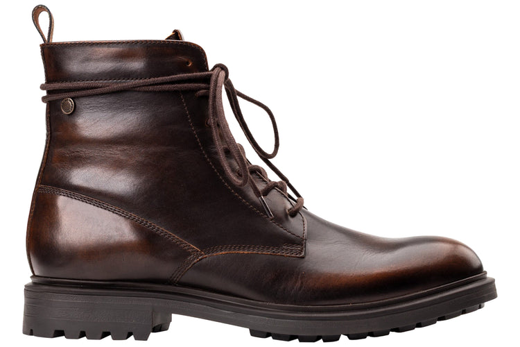 Base London Brunel Rub Off Brown Mens Boots