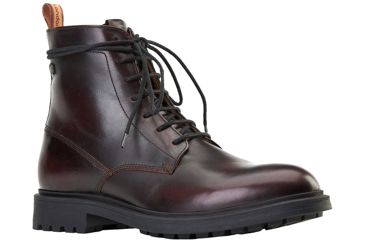 Base London Brunel Rub Off Bordo Mens Boots
