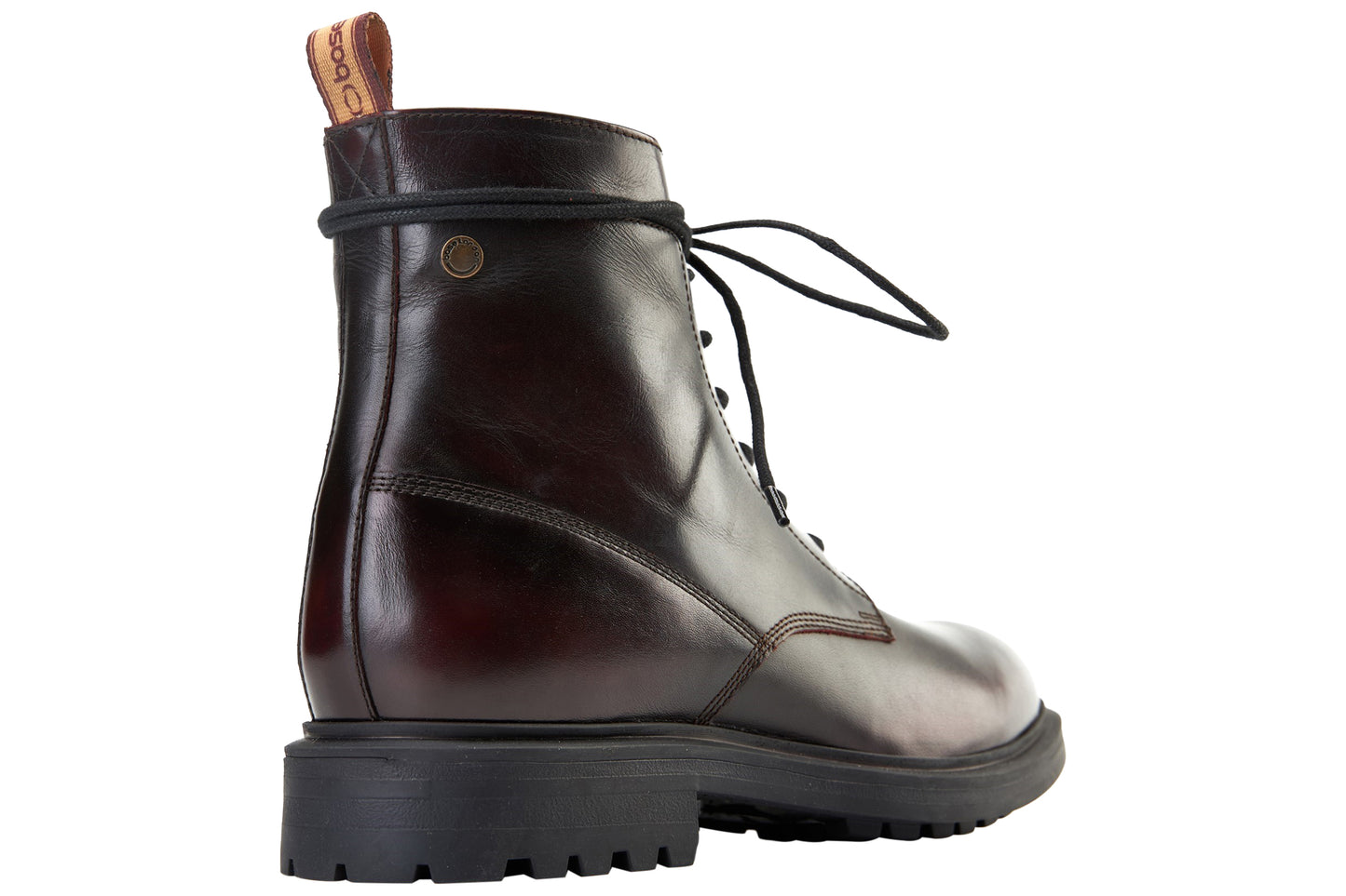 Base London Brunel Rub Off Bordo Mens Boots