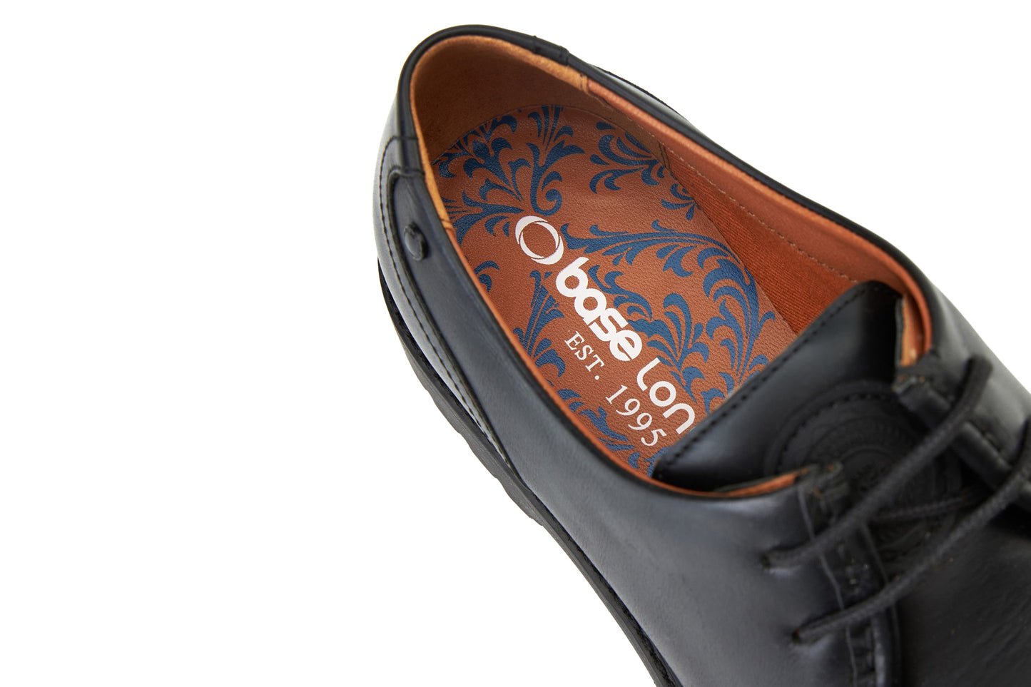 Base London Carbon Pull Up Black Mens Shoes