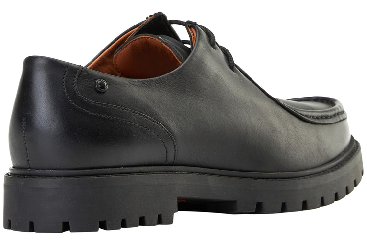 Base London Carbon Pull Up Black Mens Shoes