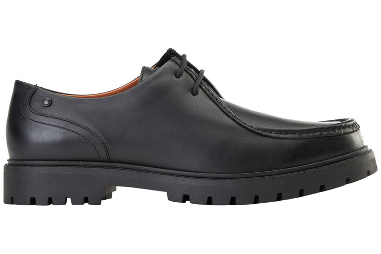 Base London Carbon Pull Up Black Mens Shoes