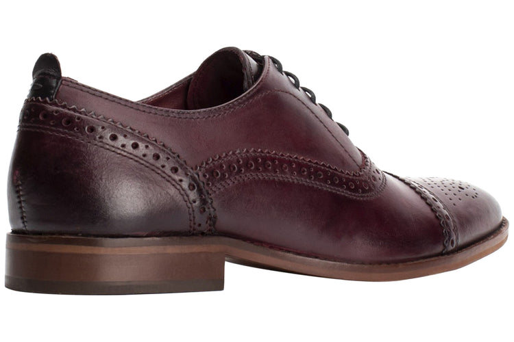 Base London Cast Washed Washed Bordo Mens Shoes