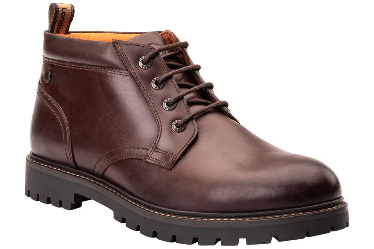 Base London Cobalt Pull Up Brown Mens Boots