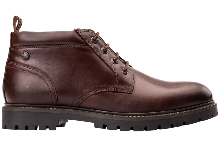 Base London Cobalt Pull Up Brown Mens Boots