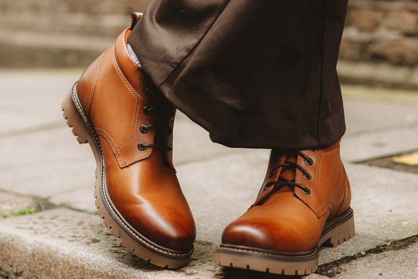 Base London Cobalt Pull Up Tan Mens Boots