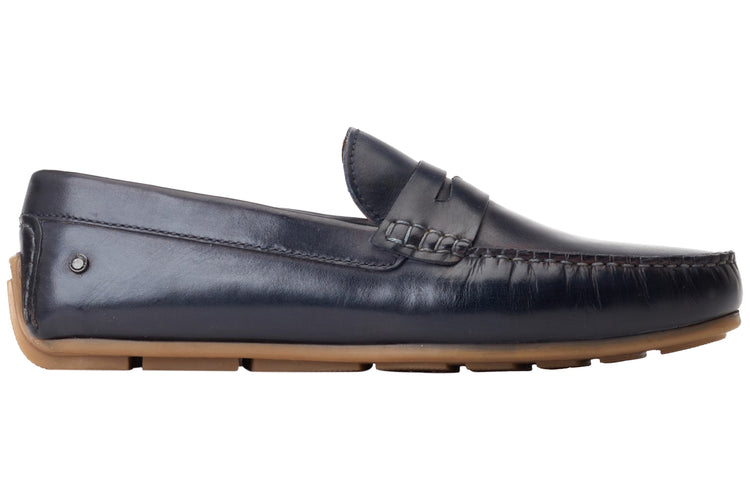 Base London Collins Washed Navy Mens Shoes