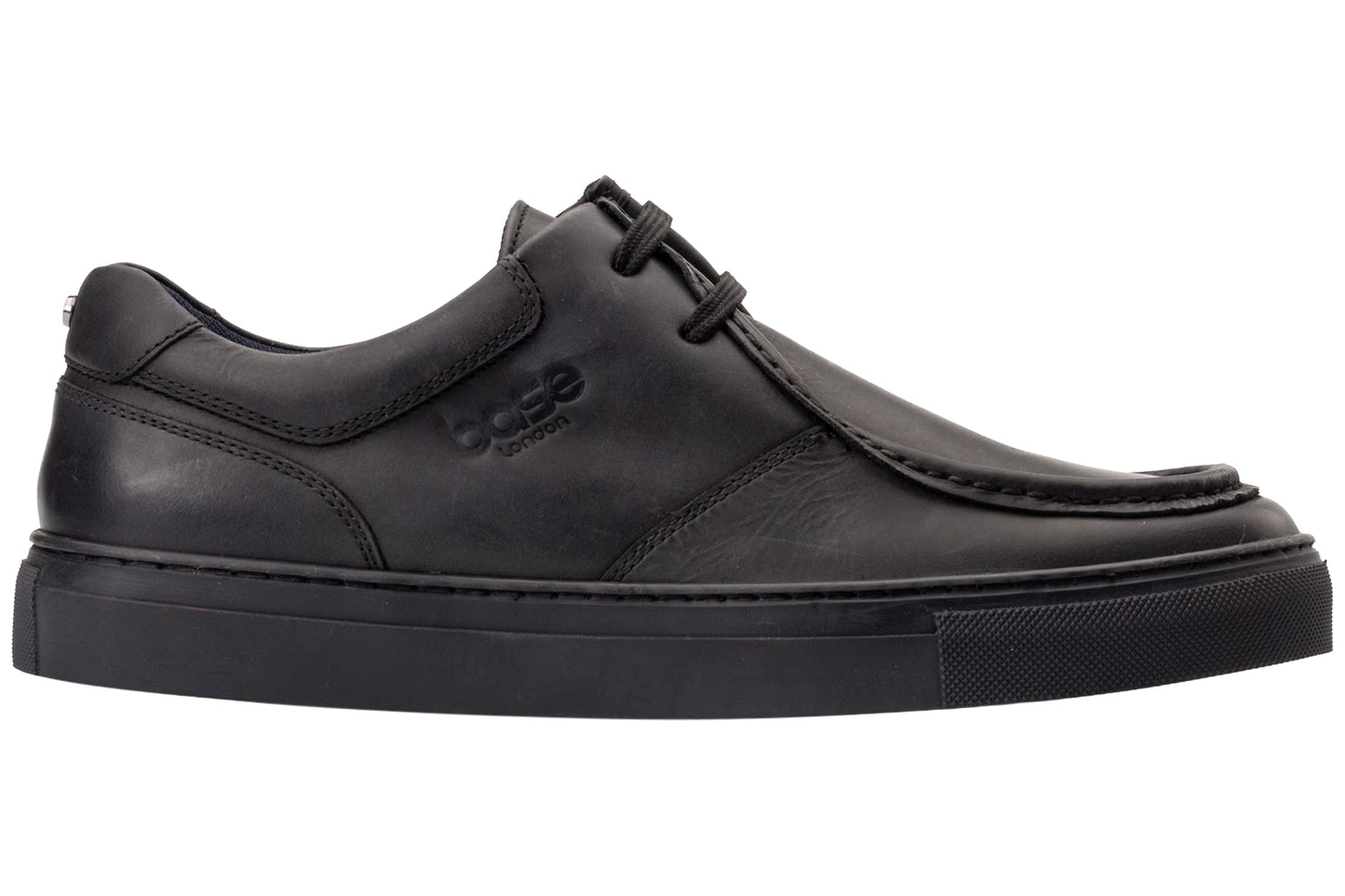 Base London Dalston Pull Up Black Mens Shoes