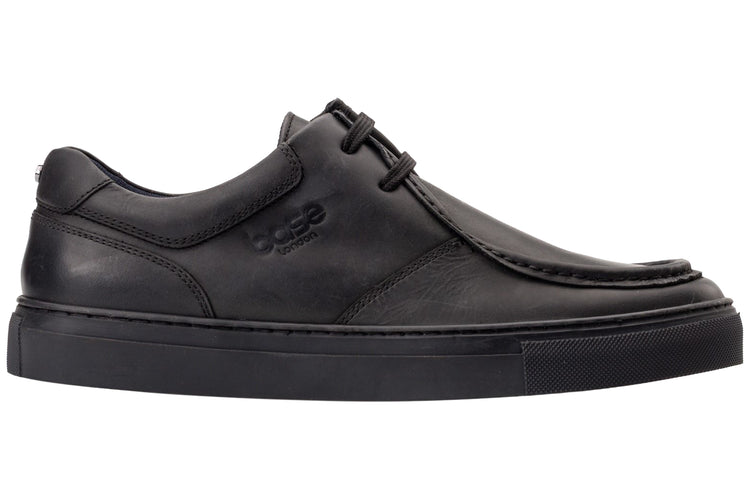 Base London Dalston Pull Up Black Mens Shoes