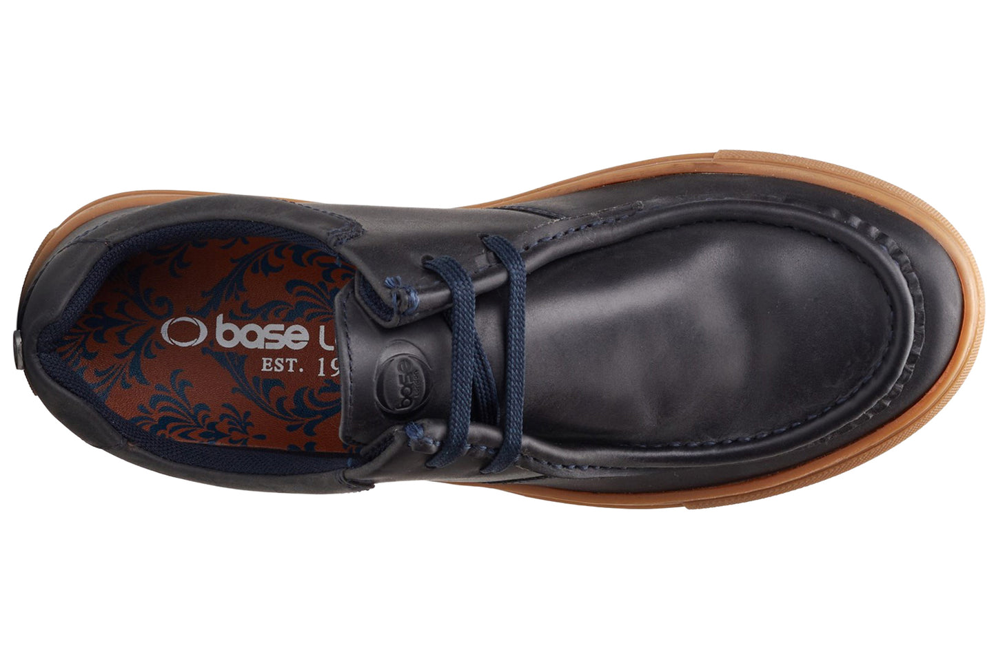 Base London Dalston Pull Up Navy Mens Shoes