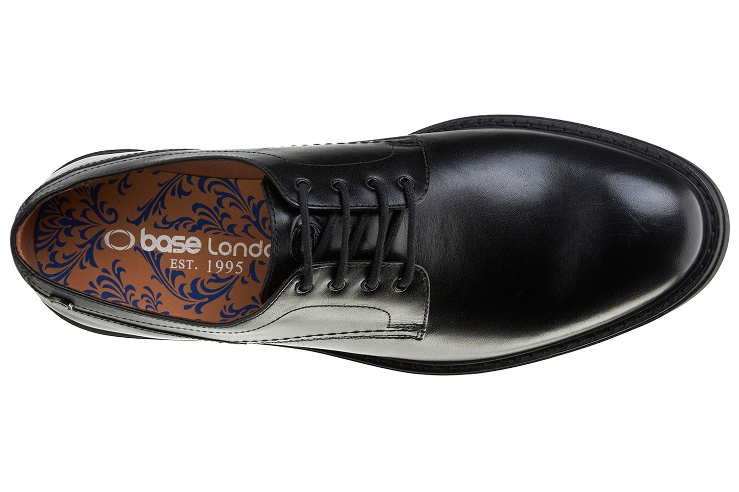 Base London Durham Waxy Black Mens Shoes