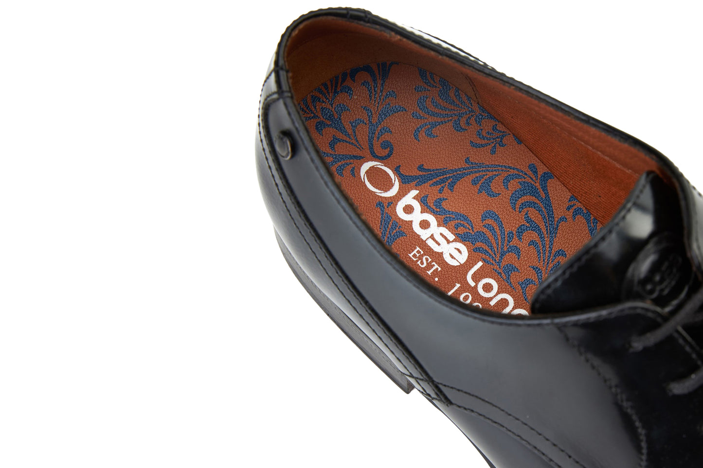 Base London Edison Hi Shine Black Mens Shoes