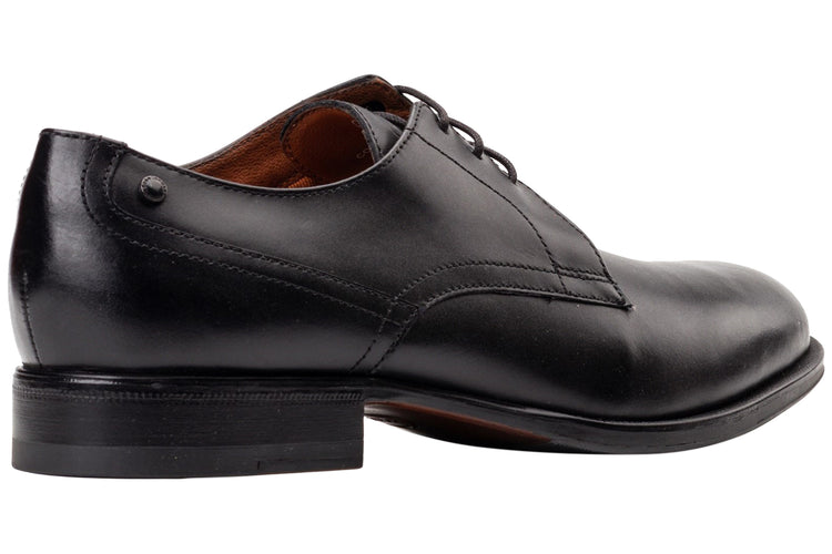 Base London Edison Waxy Black Mens Shoes