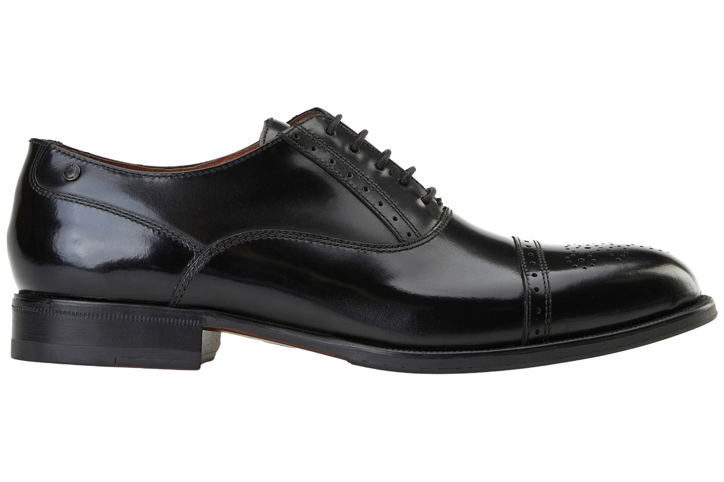 Base London Franklin Hi Shine Black Mens Shoes