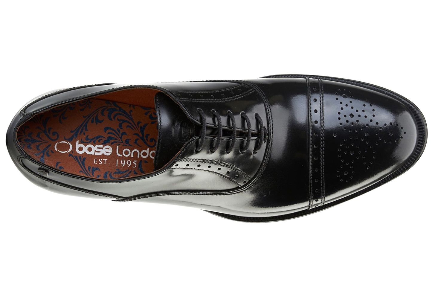 Base London Franklin Hi Shine Black Mens Shoes