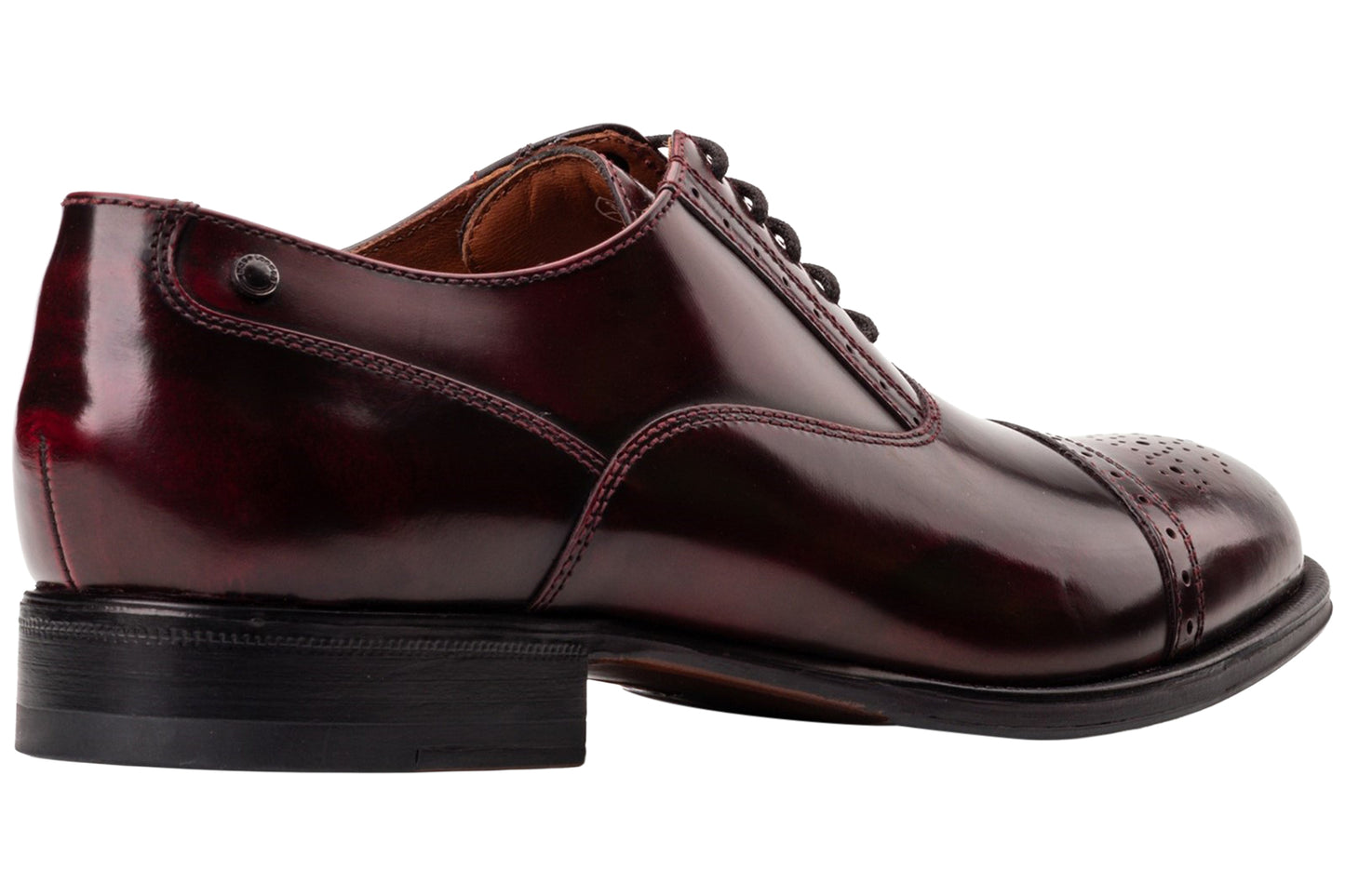 Base London Franklin Hi Shine Bordo Mens Shoes