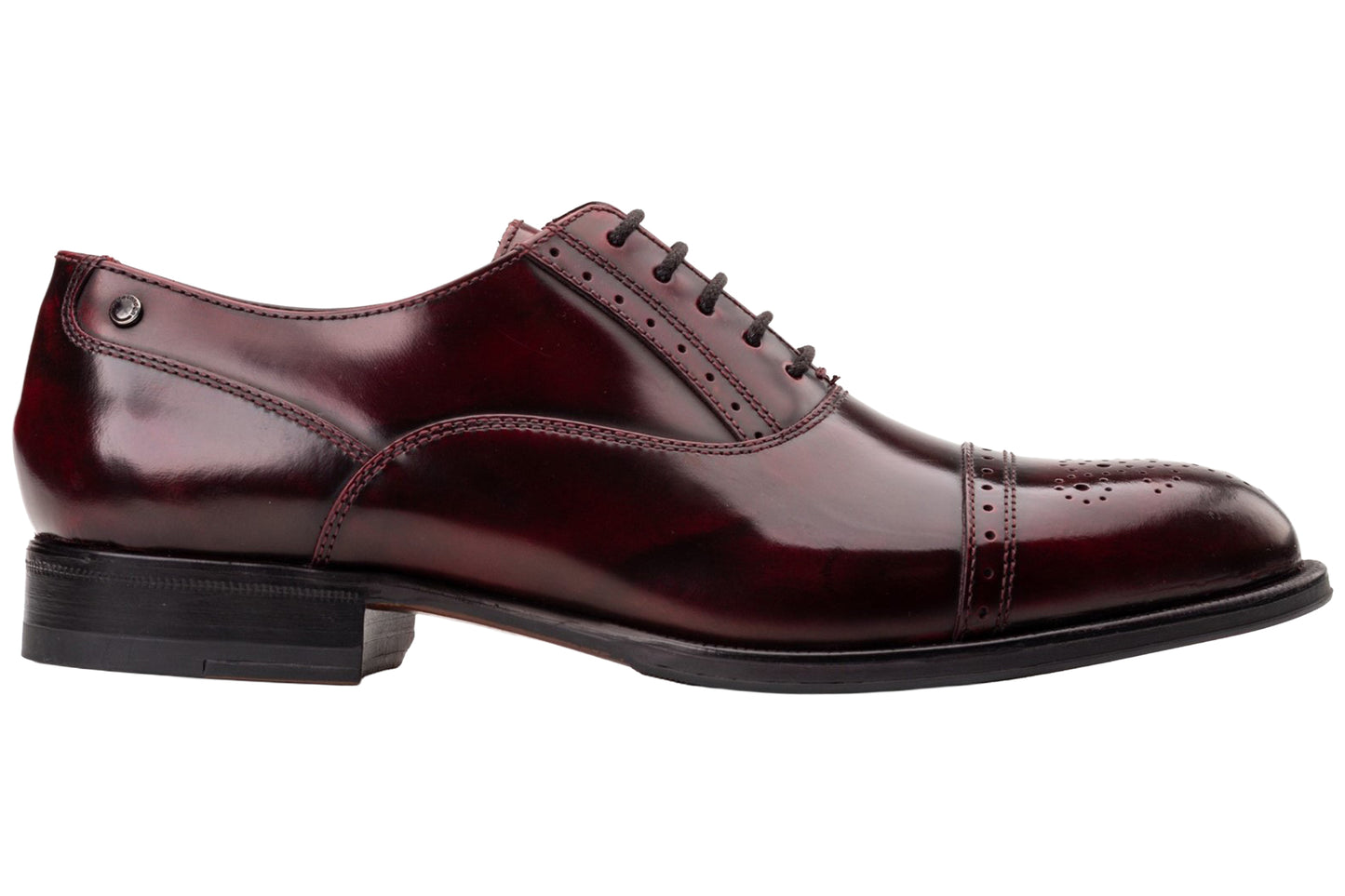 Base London Franklin Hi Shine Bordo Mens Shoes
