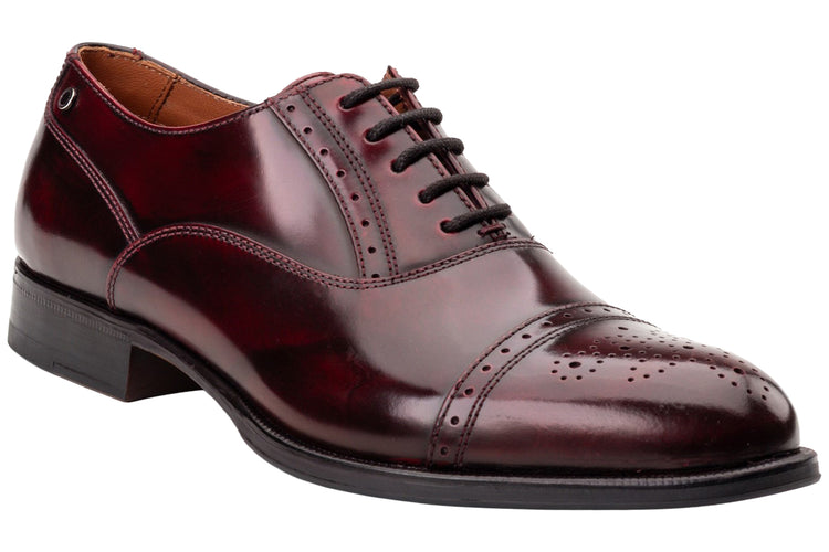 Base London Franklin Hi Shine Bordo Mens Shoes