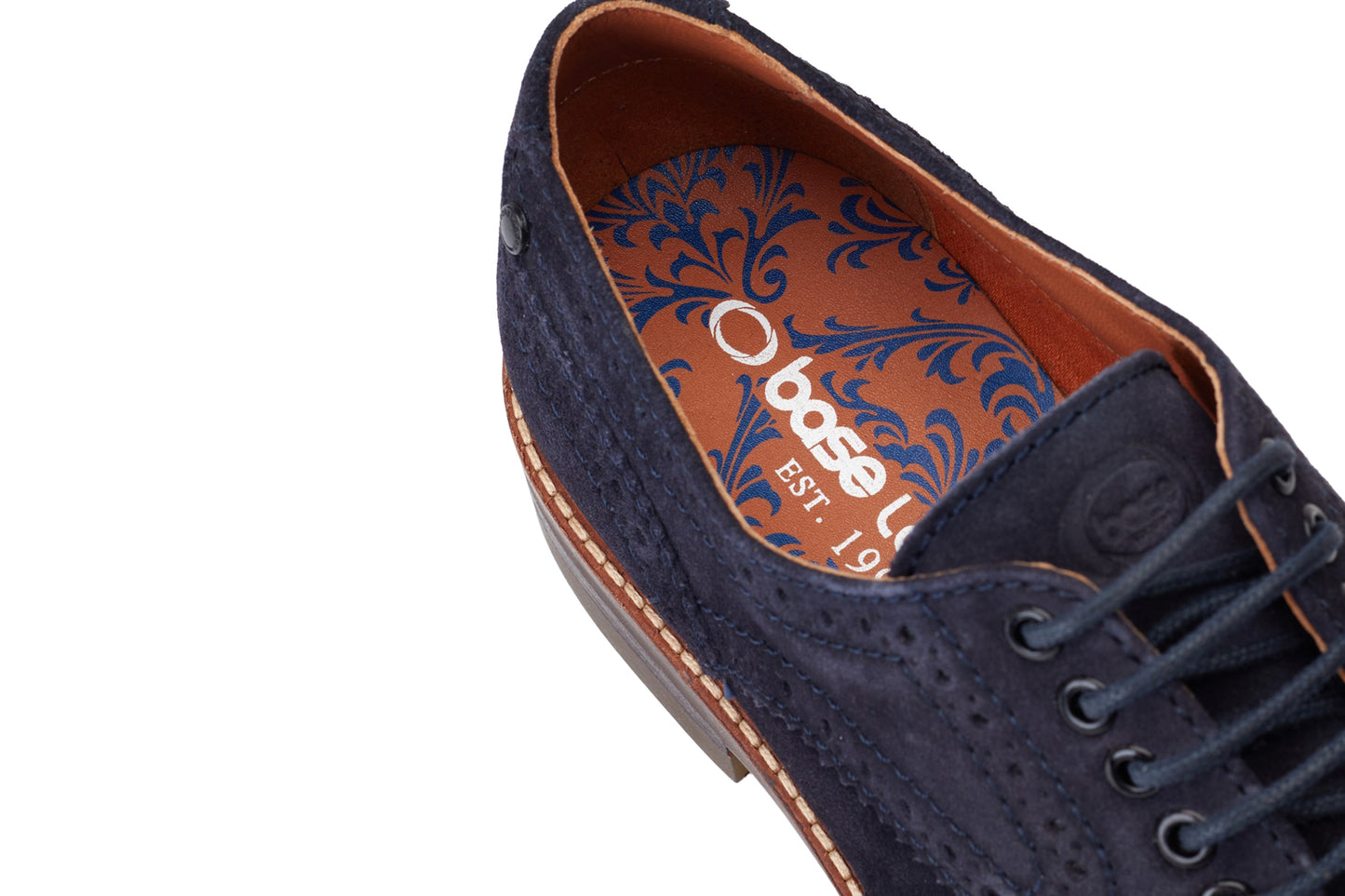Base London Hatfield Suede Navy Mens Shoes