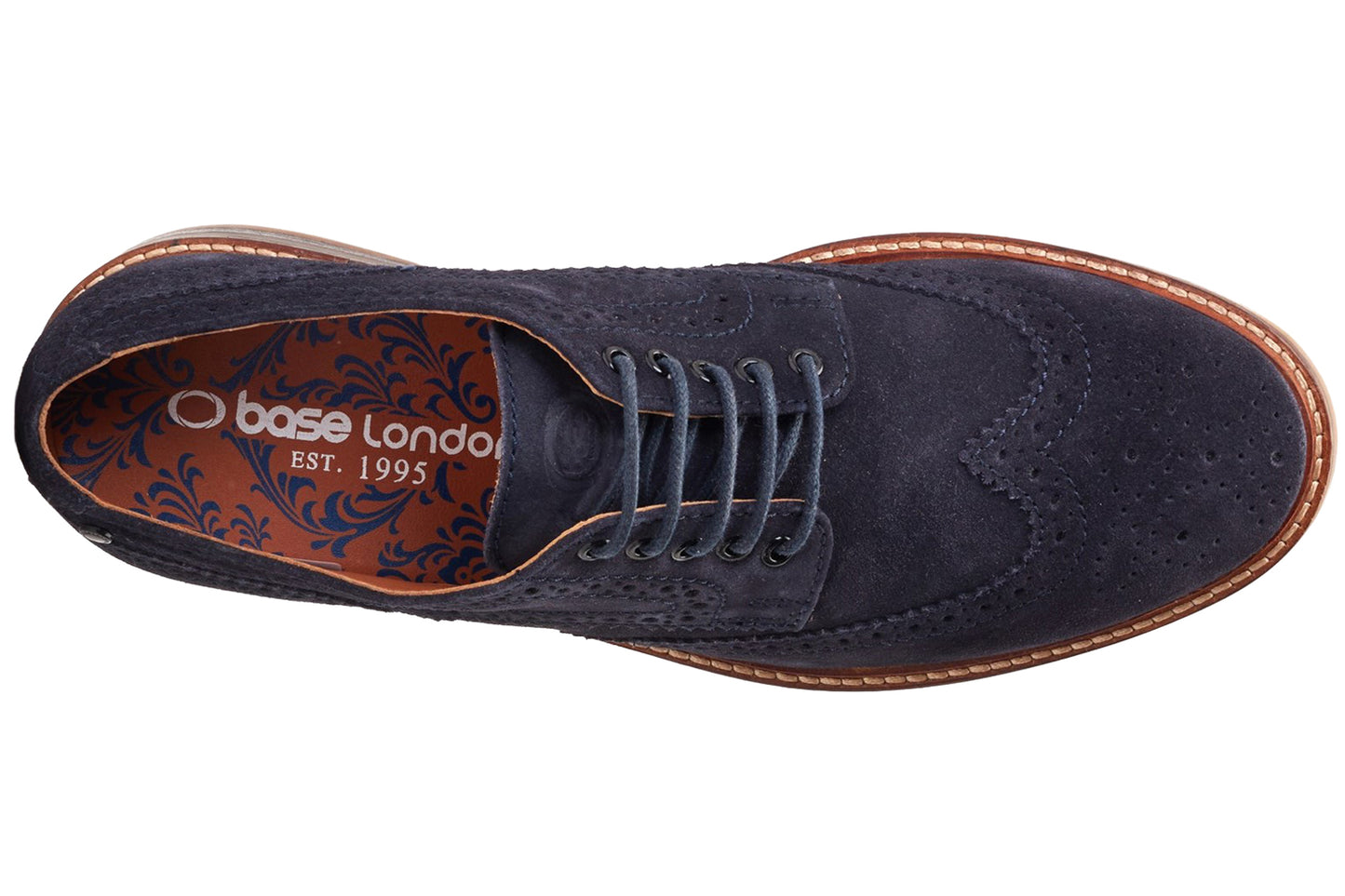 Base London Hatfield Suede Navy Mens Shoes