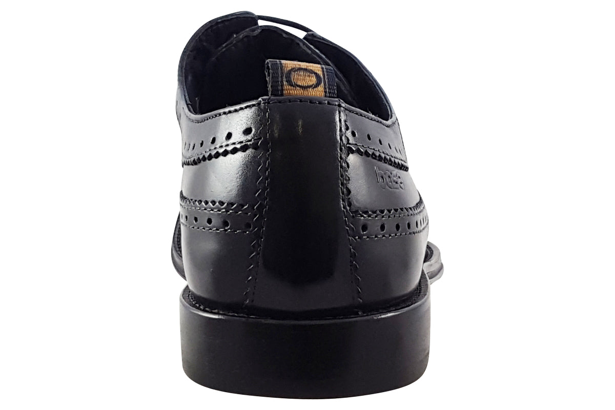 base london havisham black mens shoes back