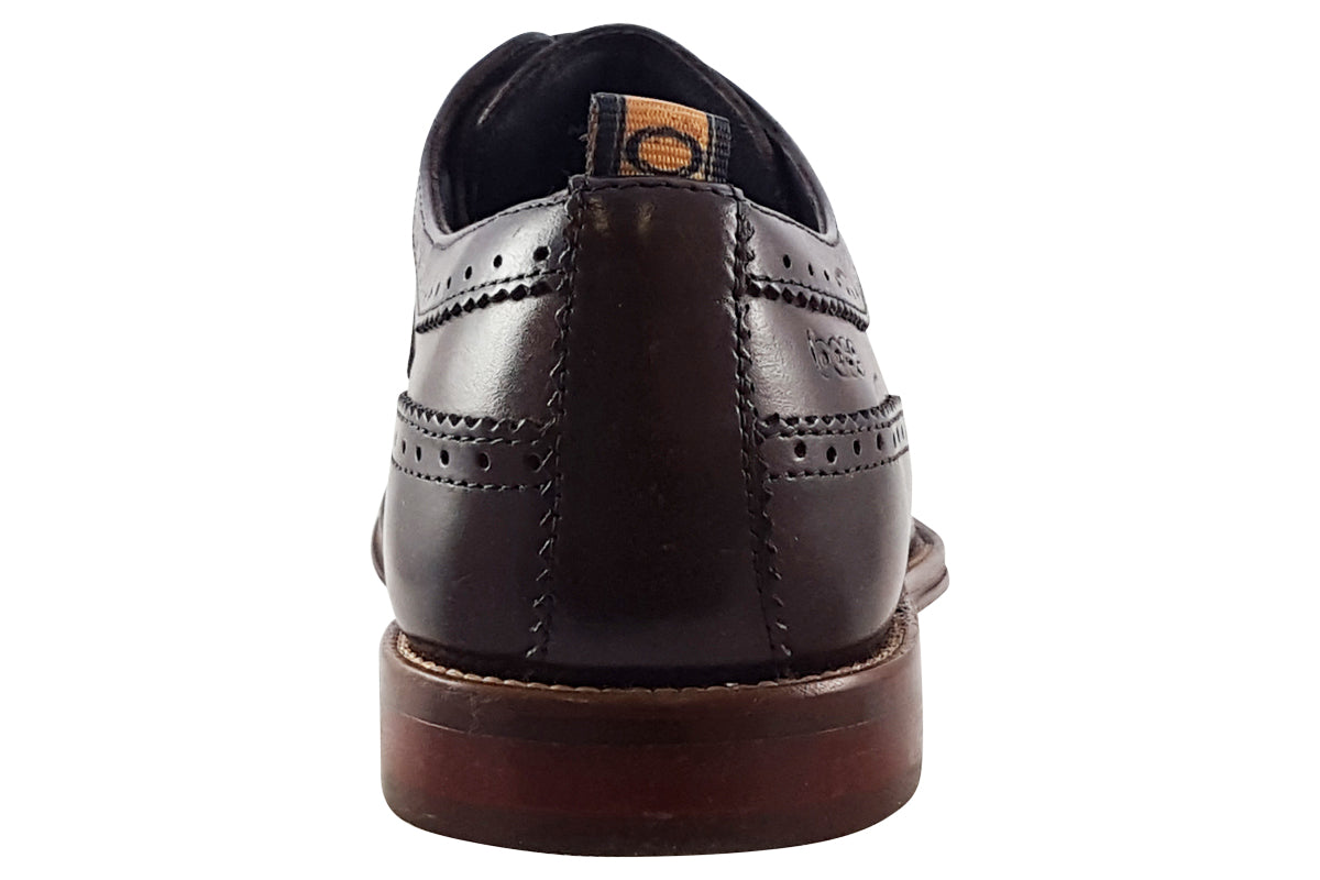 base london havisham washed brown mens shoes back
