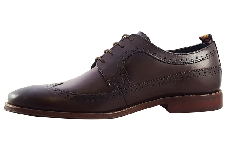 Base London Havisham Washed Brown Mens Shoes