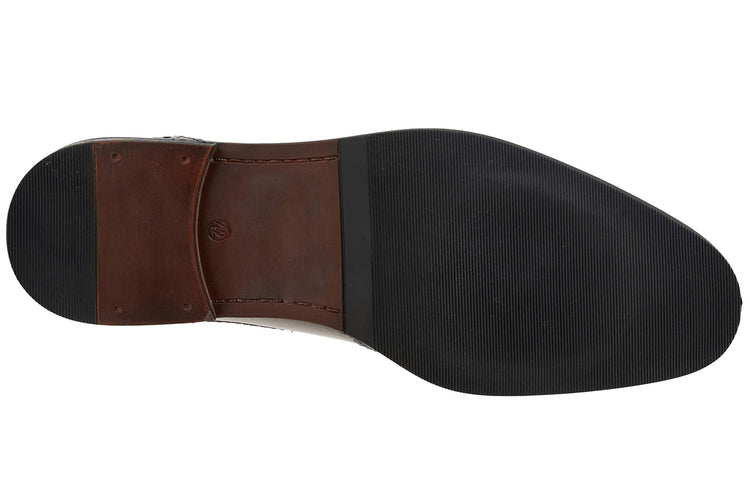 Base London Lapel Waxy Black Mens Shoes