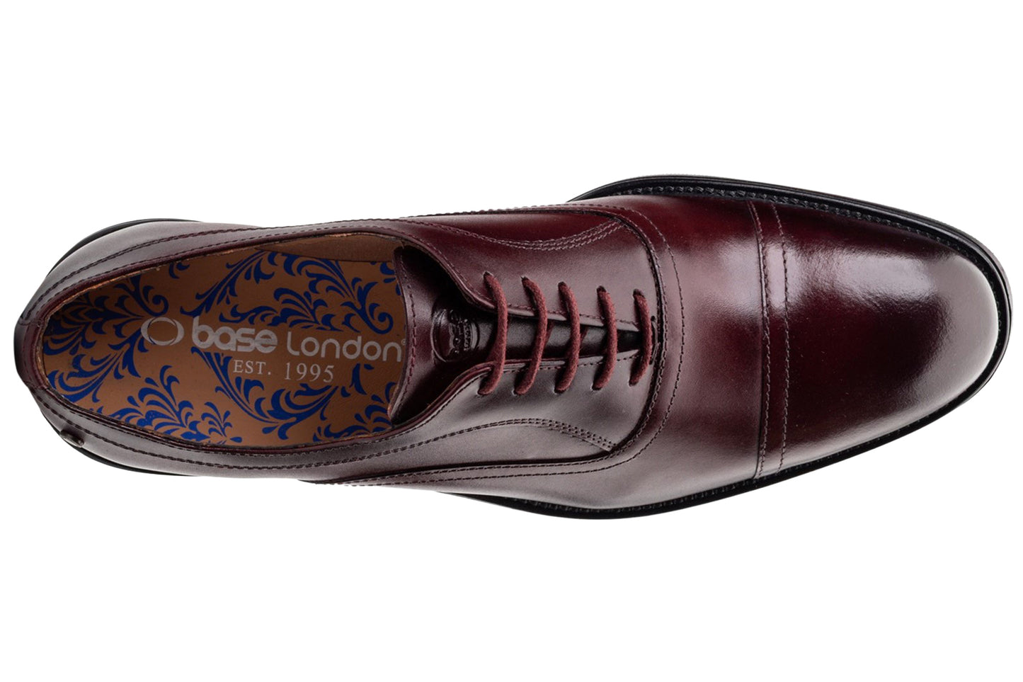 Base London Lapel Waxy Bordo Mens Shoes