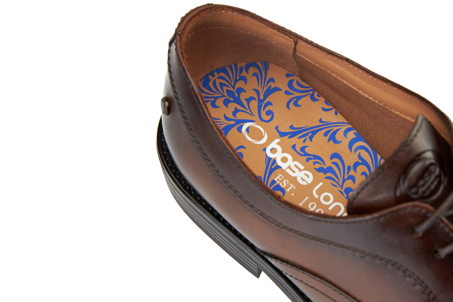 Base London Lapel Waxy Brown Mens Shoes