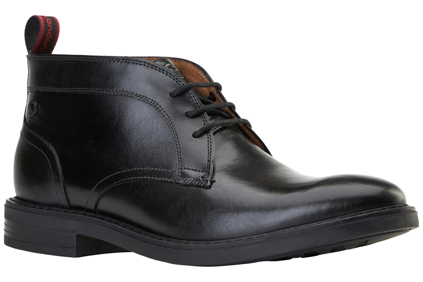Base London Lincoln Waxy Black Mens Boots