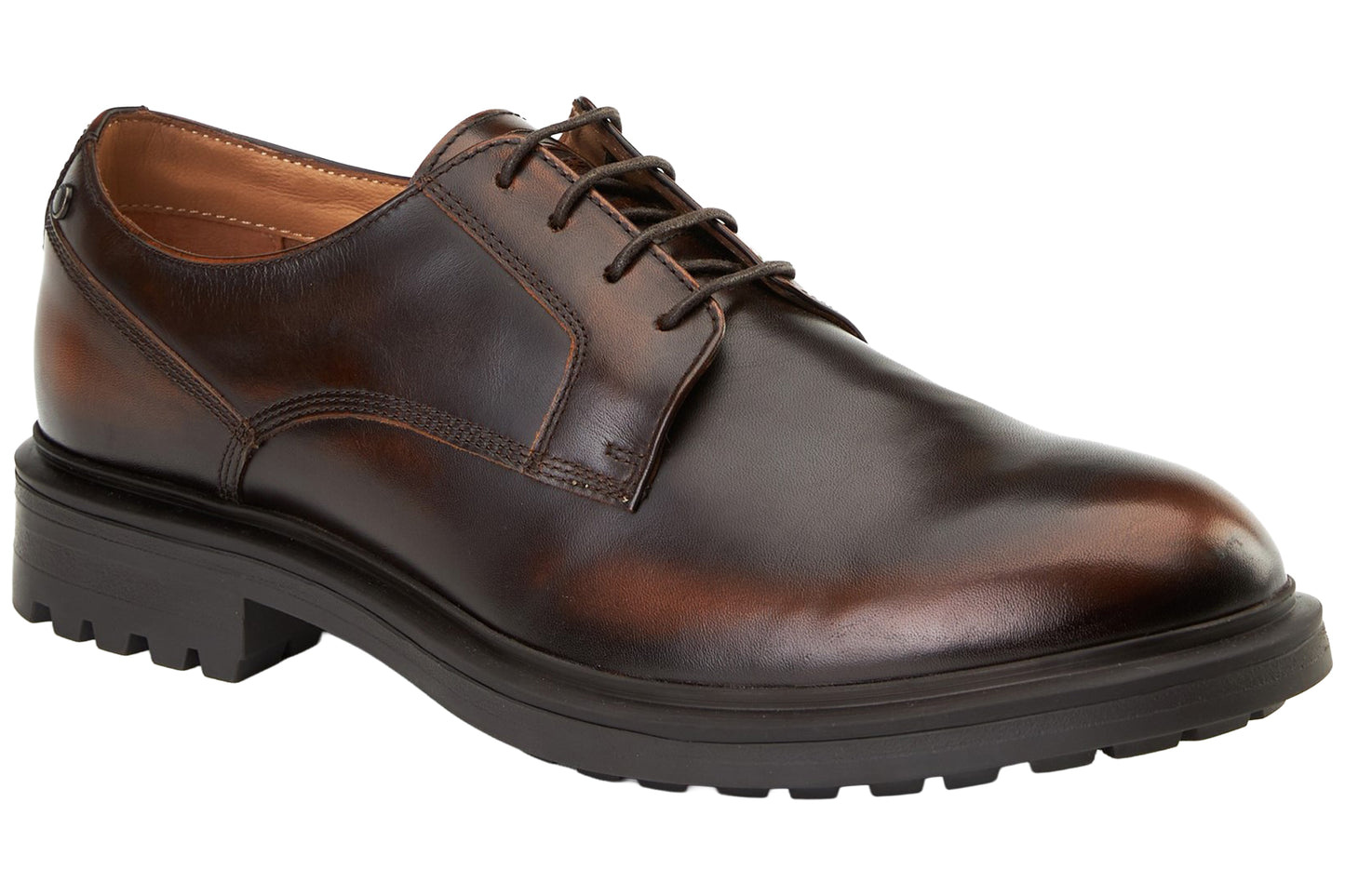 Base London Locke Rub Off Brown Mens Shoes