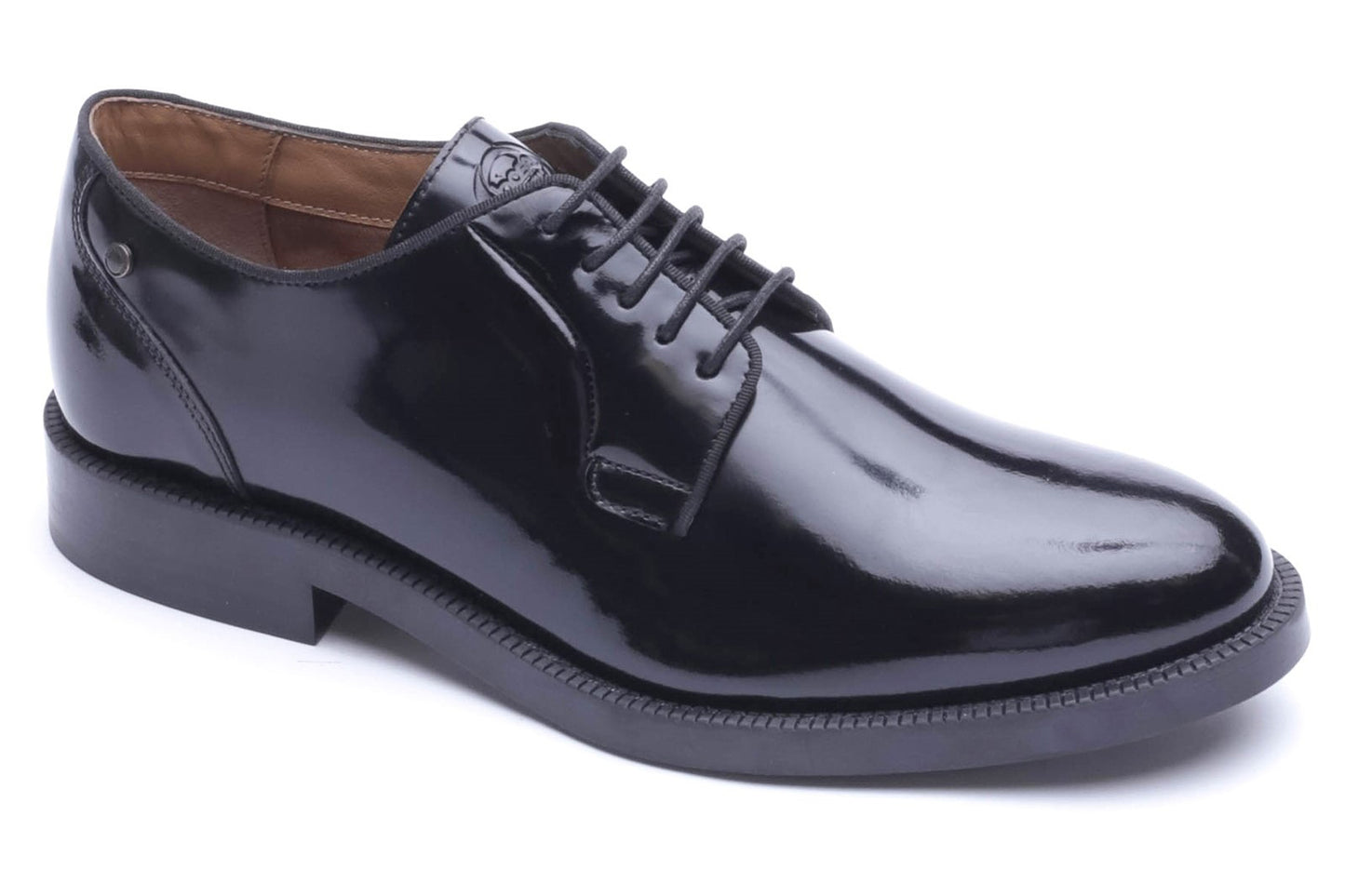 Base London Luca Hi Shine Black Mens Shoes