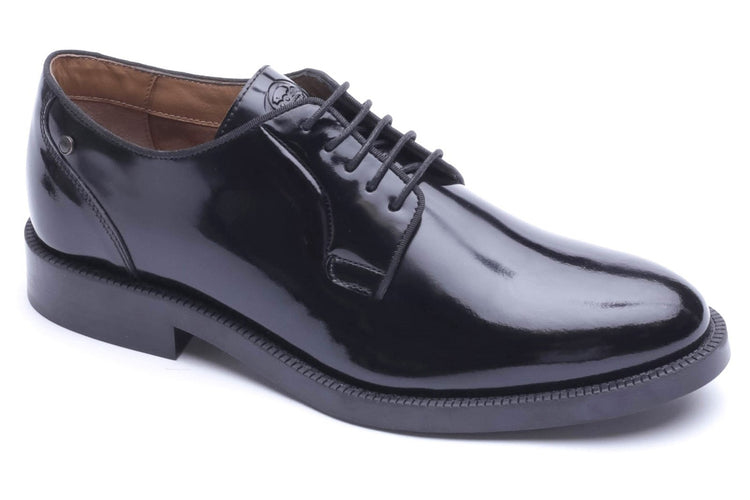 Base London Luca Hi Shine Black Mens Shoes