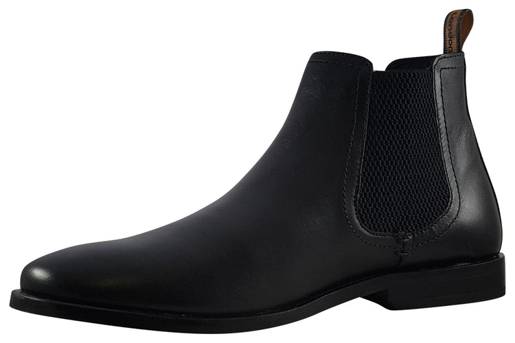 Base London Lynch Waxy Black Mens Boots