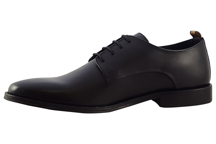 Base London Marley Waxy Black Mens Shoes