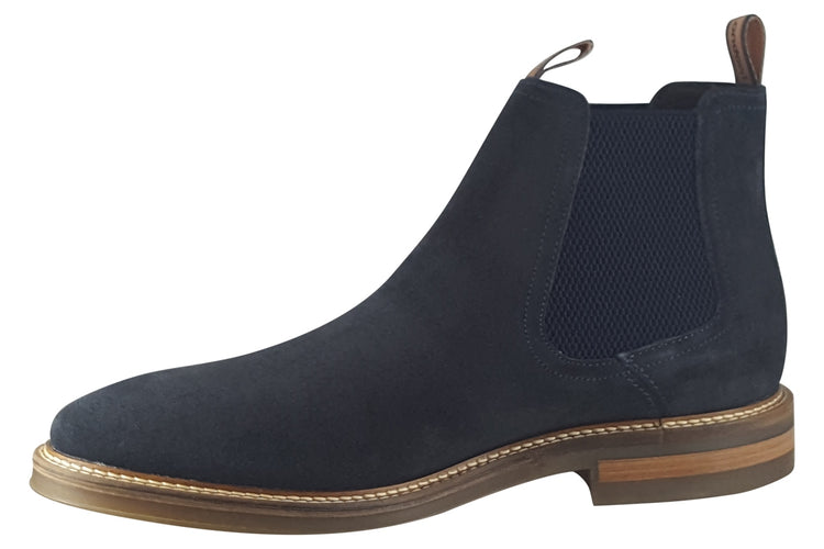 Base London Masada Navy Suede Mens Boots