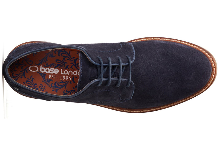 Base London Mawley Suede Navy Mens Shoes